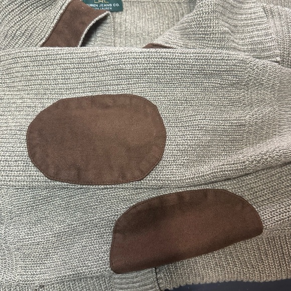 Lauren Ralph Lauren Knit Sweater with Brown Patches on elbows. - Picture 8 of 15